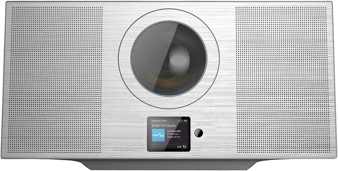 VR-Radio Küchenradio: Stereoanlage, Alu, Internet-Radio/CD/DAB+/Bluetooth, 60W, DSP, silbern (Intern