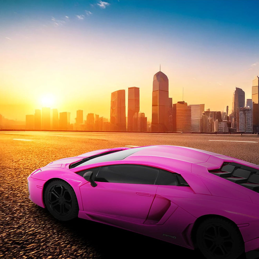 CMJ RC CARS Lamborghini Aventador LP700-4 Rosa Offiziell Lizenziertes ferngesteuertes Auto im Massst