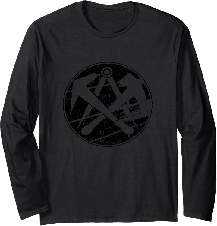 Dachdecker Zunft Symbol Vintage Used Look Langarmshirt