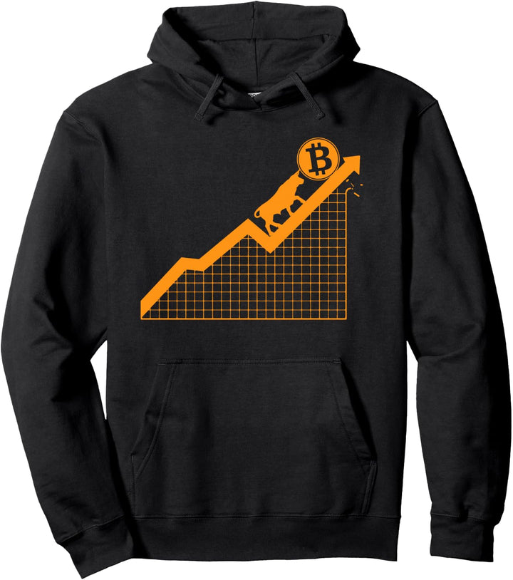 Bitcoin Bulle Logo HODL Kryptowährung Investor Trader BTC Pullover Hoodie