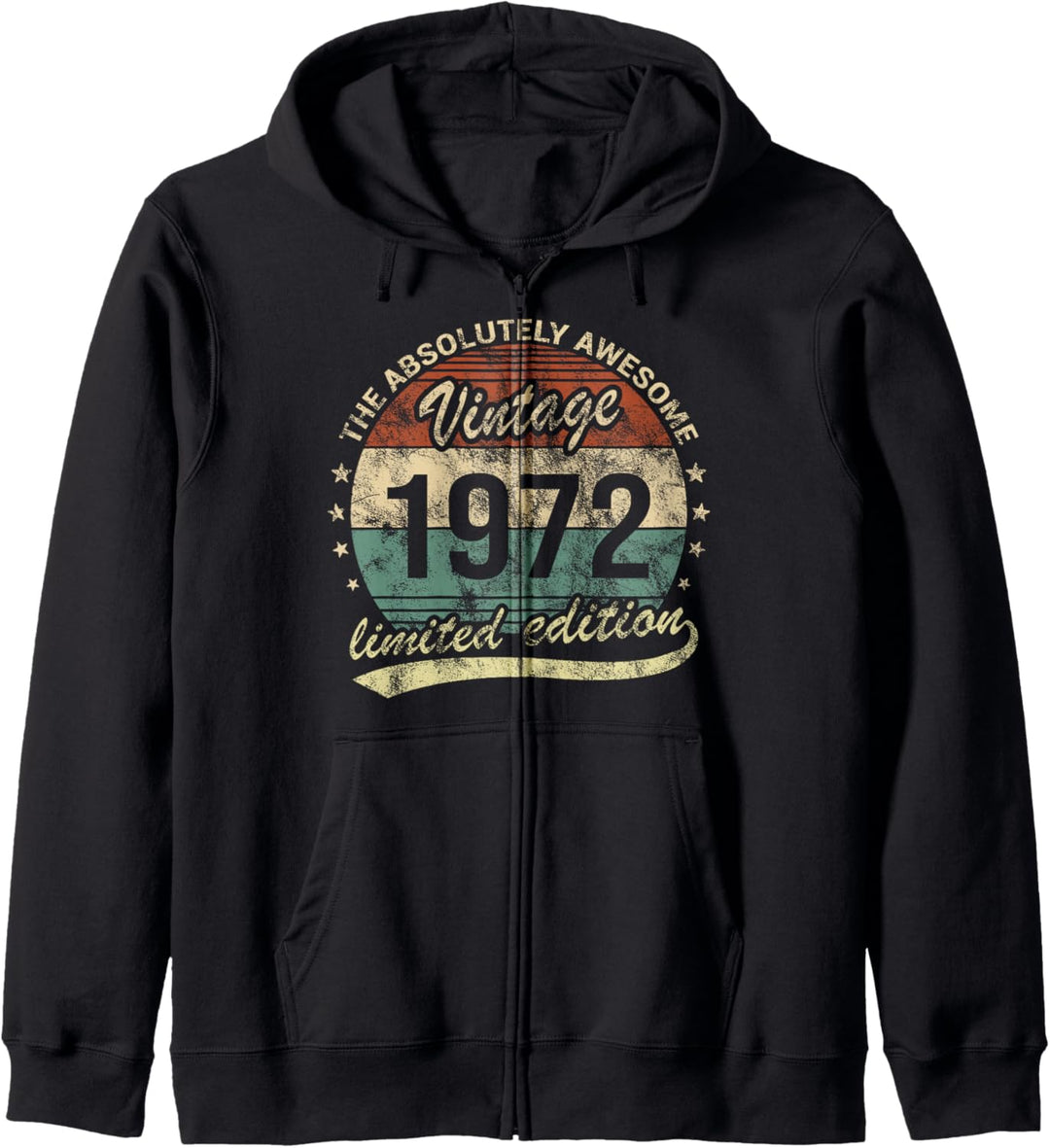 Awesome Vintage 1972, limitierte Auflage, Retro-Geburtstag Kapuzenjacke