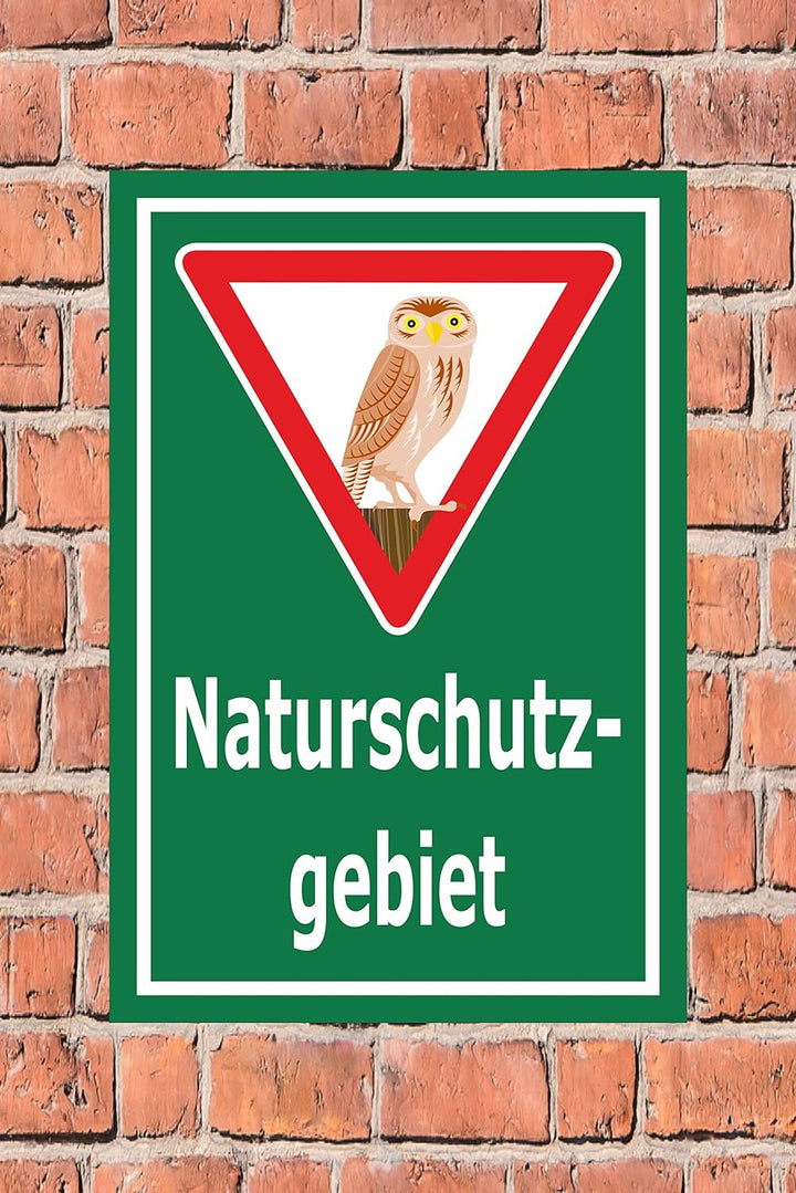 Melis Folienwerkstatt Schild Naturschutz-Gebiet - 60x40cm - Bohrlöcher - 3mm Aluverbund – 20 VAR S00
