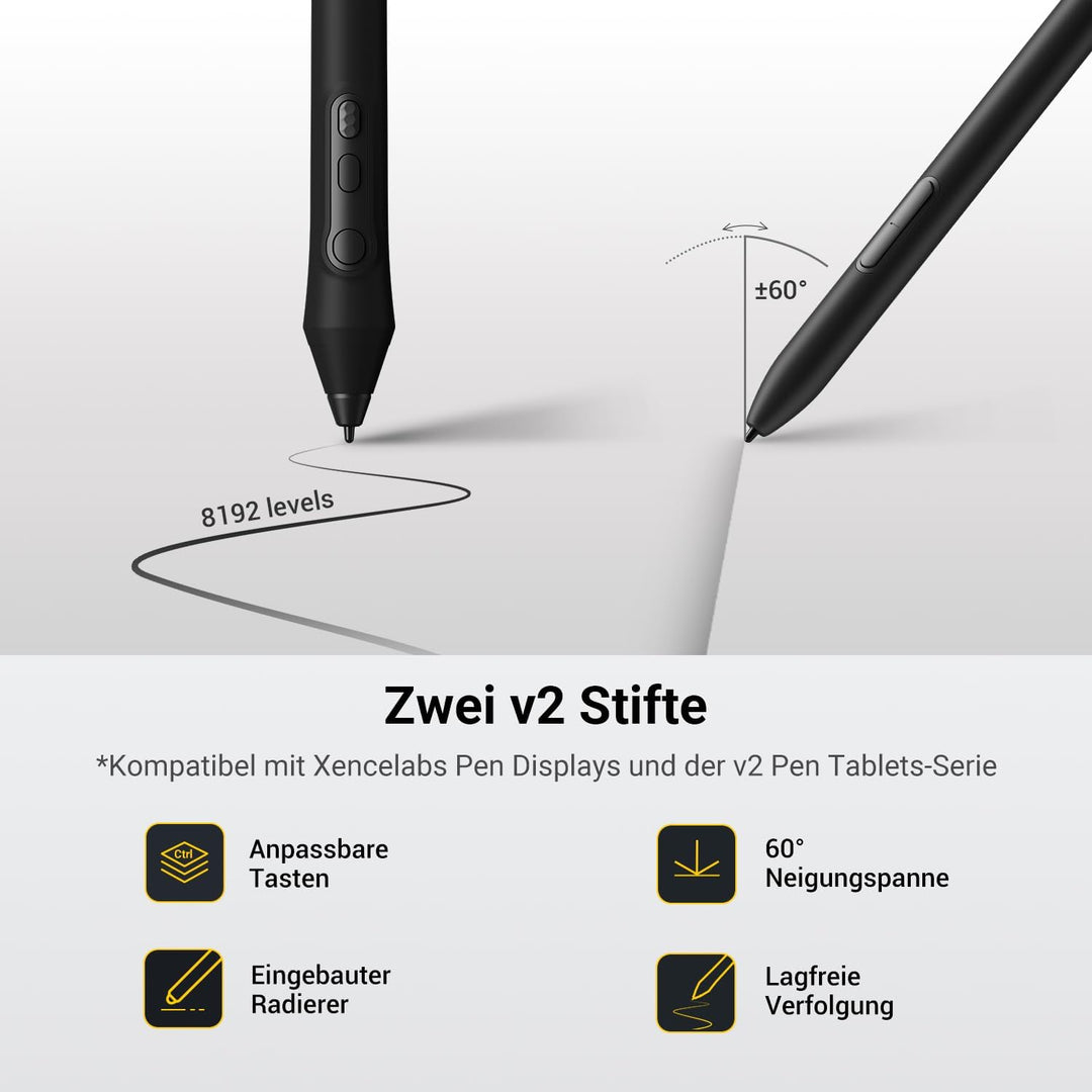Pen Tablet Medium v2 Professionelles Grafiktablett 12 Zoll für Profi Kreative Zeichentablett mit 2 B