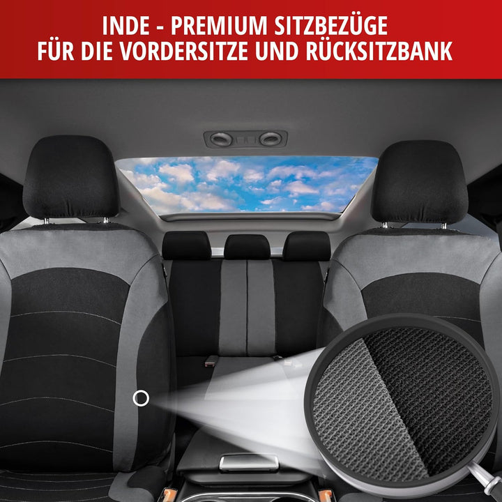 Walser Auto-Sitzbezug Komplettset Inde mit Reissverschluss, Zipp-IT Premium Auto-Schonbezüge für Nor