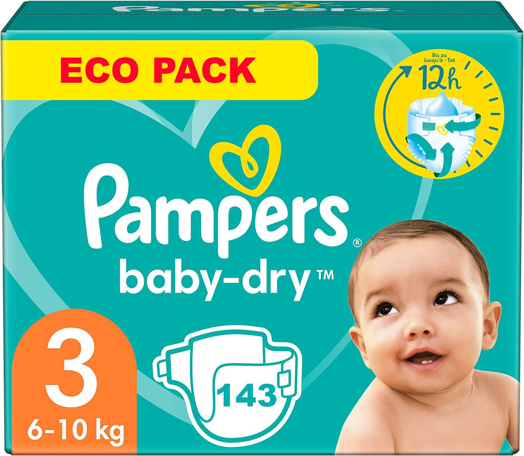 PAMPERS Baby Dry Grösse 3, 143 Windeln (6-10 kg)