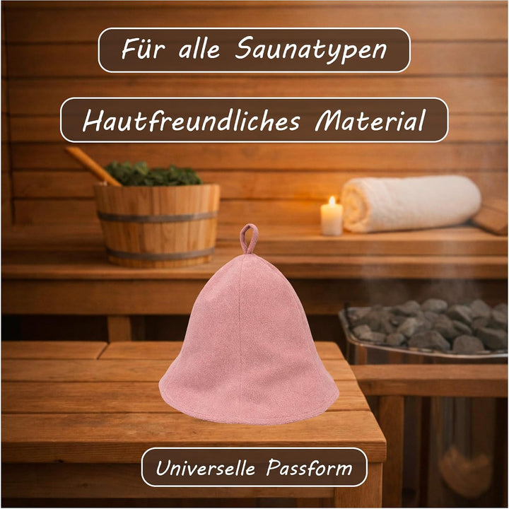 Sauna Hut Damen Perfekte Saunamütze aus Weicher Frottee Damen - ideale Sauna Kopfbedeckung Saunahut