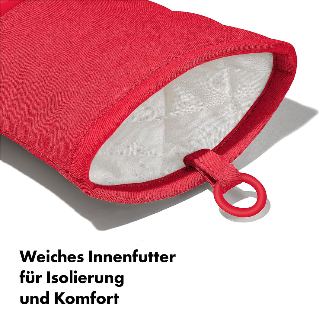 OXO Good Grips Ofenhandschuh aus Silikon – Rot Mitt - Red, Mitt - Red