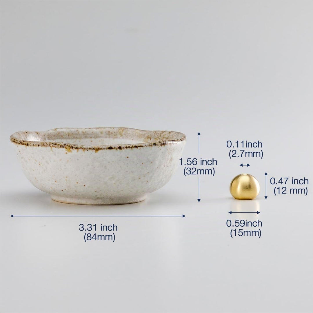 Asayu Japan Mini Räucherstäbchen Halter für Stäbchen 8.3cm, Traditioneller Made in Japan Keramik-Asc