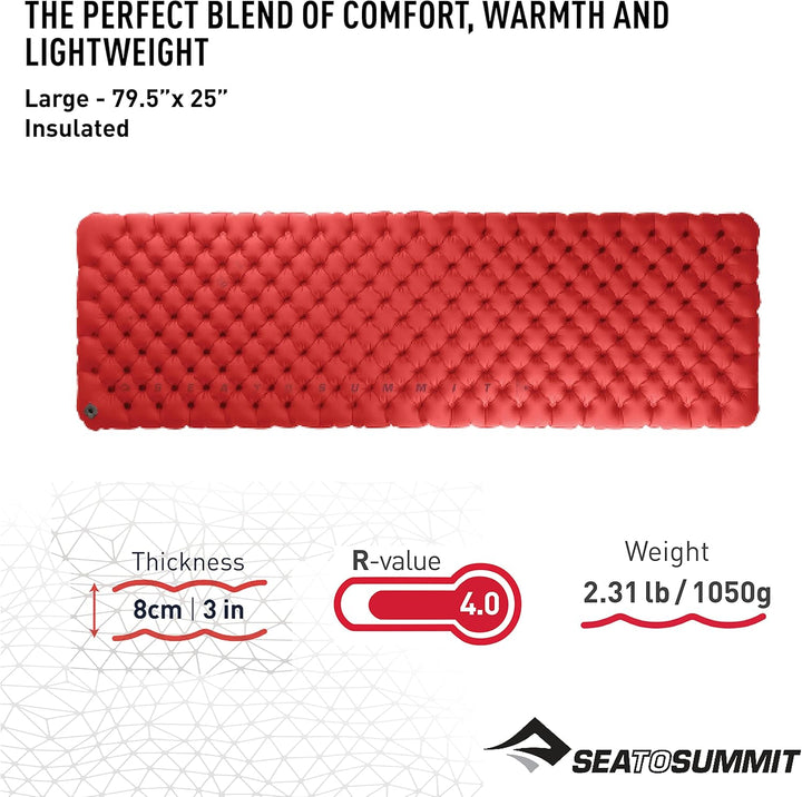 Sea to Summit Comfort Plus XT Insulated Rec Isomatte Luftmatratze 202 x 64 cm, 202 x 64 cm