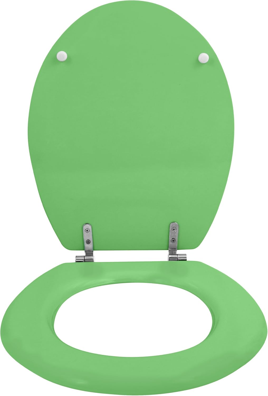 MSV - CLÉO MDF-WC-Sitz - Edelstahlscharniere - Absenkautomatik - Ø 370 x 450 mm - Mattes Basilikumgr