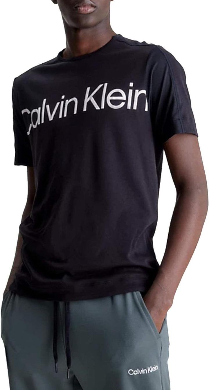Calvin Klein Herren Wo-S/S t-Shirt S Schwarzes, S Schwarzes