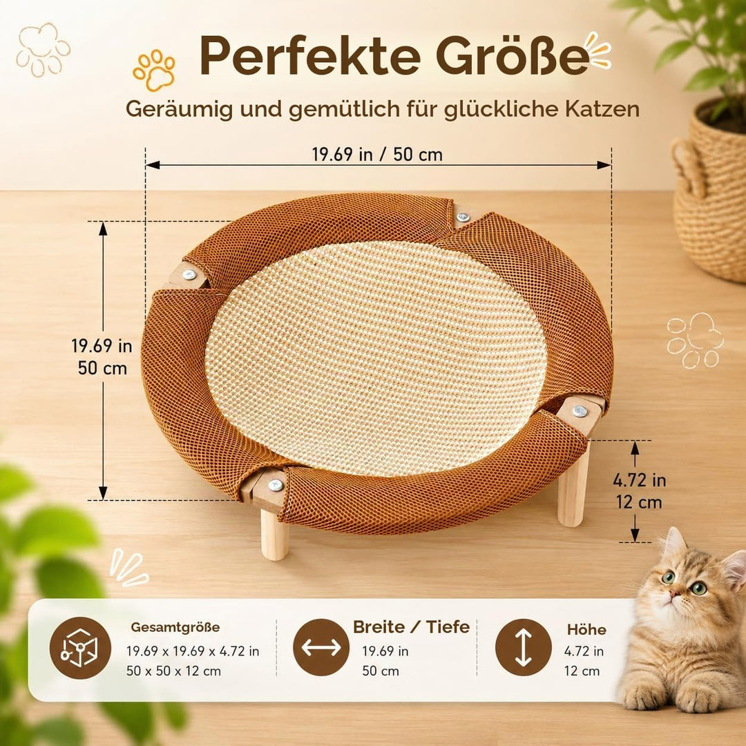 Kratzbrett Katzen,2-in-1 natürliches Jute-Katzenkratz-Kratz-Pad, Katzenliege, Kratzmöbel für alle Ka