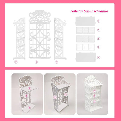 Toclsixz Puppen kleiderschrank für 30cm Puppe Zubehör und Kleidung inklusive Kleiderschrank, Schuhre