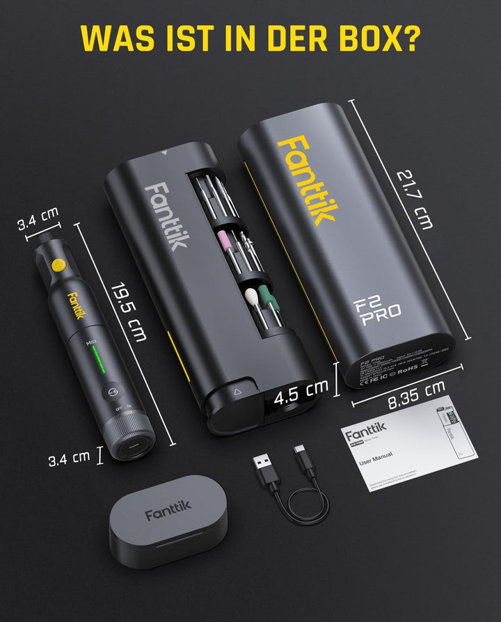 Fanttik F2 PRO Akku Multifunktionswerkzeug, starker Magnetmotor, Revostor-Hub, Rotationswerkzeug Set