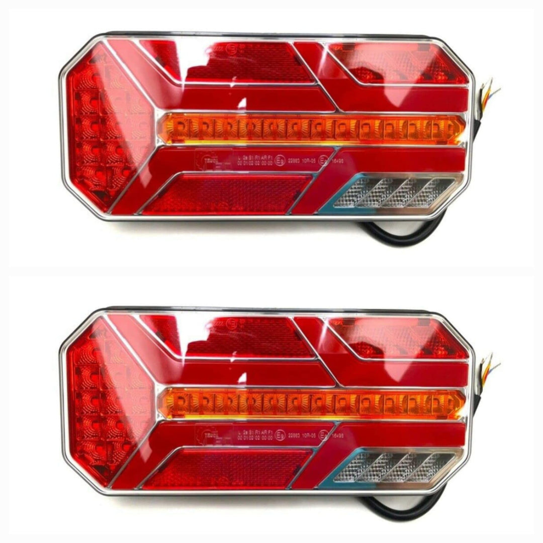 MelTruck® Neon LED Rückleuchte mit 5 Funktionen E9 f. Anhänger Traktor Schlepper Bagger