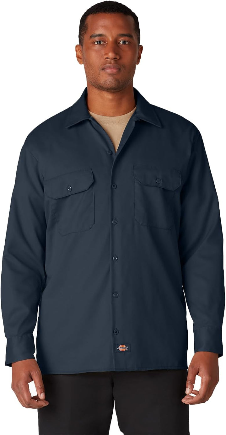 Dickies Herren Langarmshirt Langarm Hemd 56 Marineblau, 56 Marineblau
