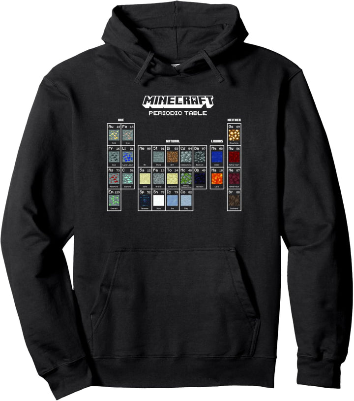 Minecraft Periodic Table Of Blocks Pullover Hoodie