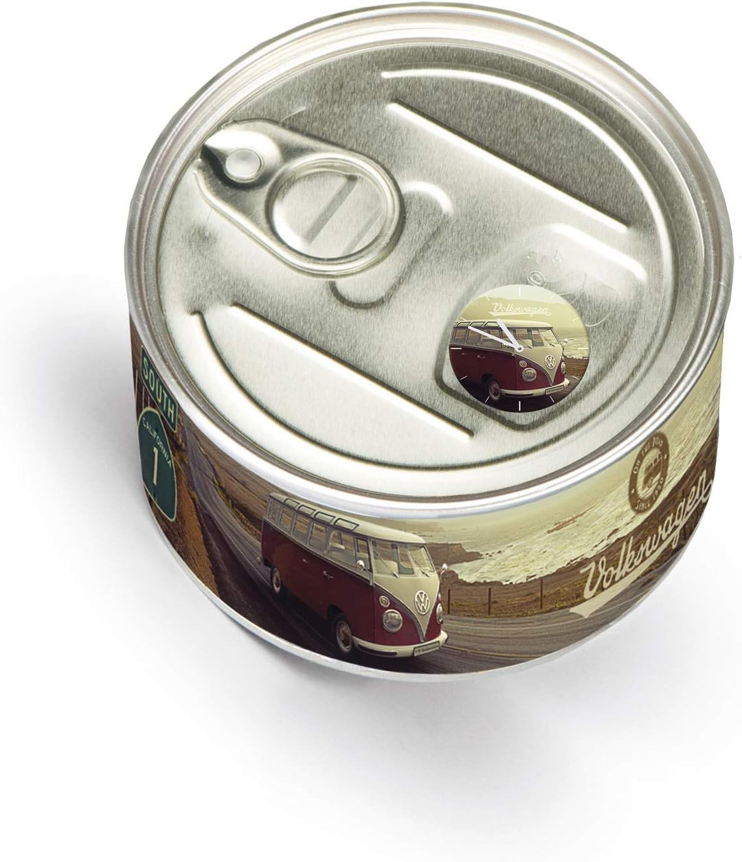 BRISA VW Collection - Volkswagen T1 Bulli Bus Tisch-Uhr, Magnet-Uhr, MyClock auch personalisierbar,