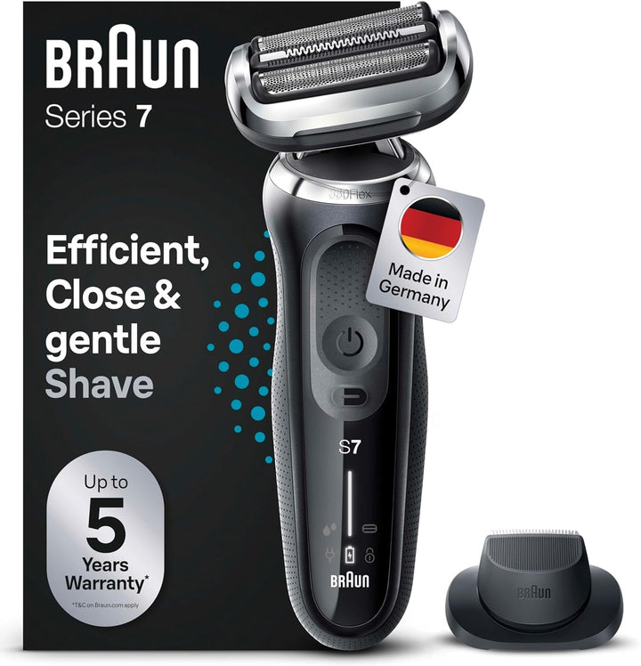 Braun Series 7 Elektrorasierer 360° Flex mit Präzisionstrimmer, Trimmer & Rasierer Herren Elektrisch