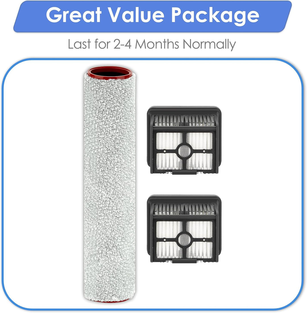(3 Stück) H15 Pro Ersatz-Bürstenwalzen und HEPA-Filter Kompatibel mit Dreame H15 Pro/ H15 Mix/ H12 P