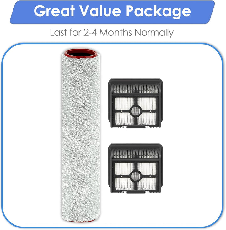 (3 Stück) H15 Pro Ersatz-Bürstenwalzen und HEPA-Filter Kompatibel mit Dreame H15 Pro/ H15 Mix/ H12 P