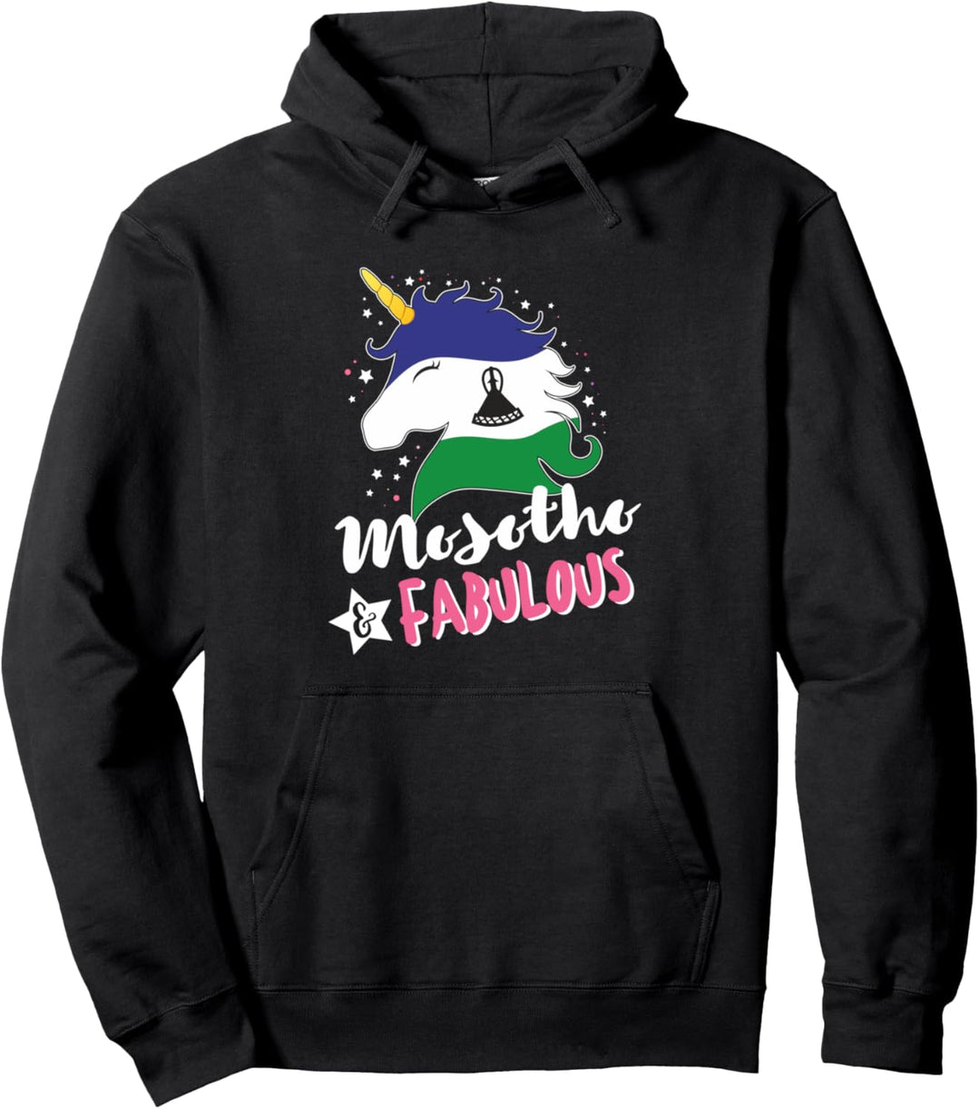 Mosotho-Einhorn Lesotho-Flagge Pullover Hoodie