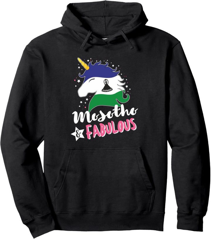 Mosotho-Einhorn Lesotho-Flagge Pullover Hoodie