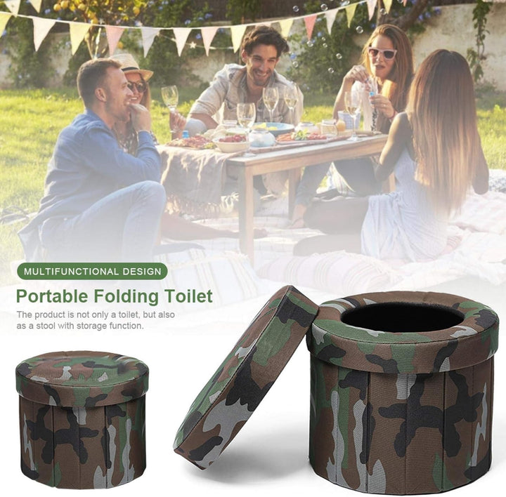 Yiida Tragbare zusammenklappbare Toilette Auto Toilettenstuhl Camping Toilette Auto Toilette Aufbewa
