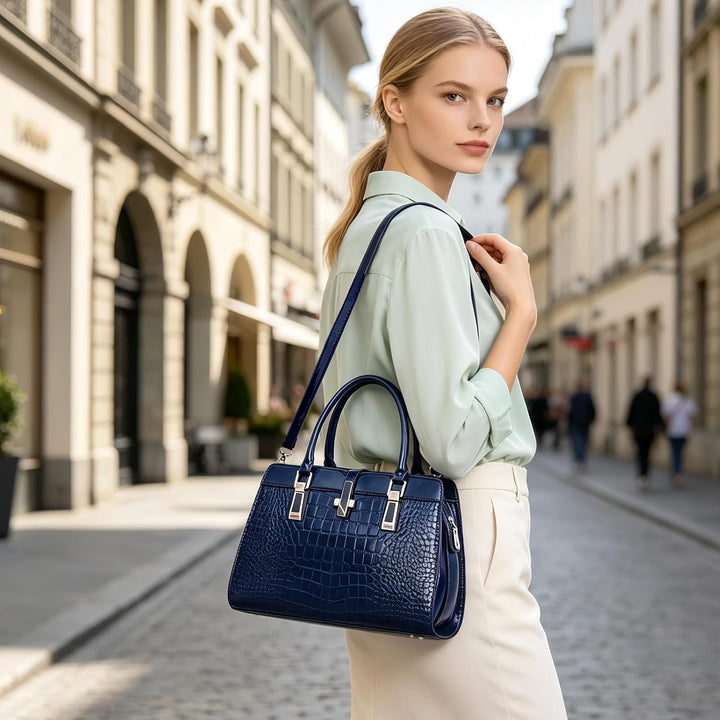 Nicole&amp;Doris Damen Handtaschen neue Umhängetasche Lackleder Shell schultertasche Henkeltaschen Tasch