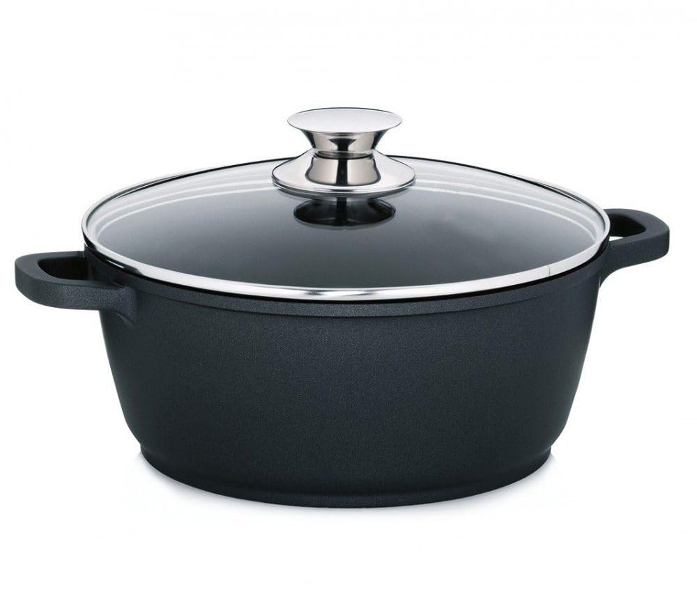 Kela Fleischtopf Kerros 24cm aus Aluguss, Schwarz, 24 cm