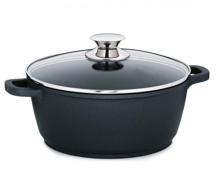 Kela Fleischtopf Kerros 24cm aus Aluguss, Schwarz, 24 cm