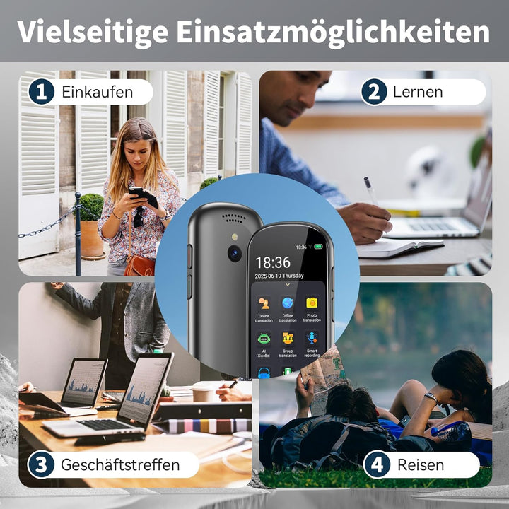 Sprachübersetzer Gerät,Übersetzungsgerät mit Sprachausgabe Translator,Übersetzer Echtzeit 150 Sprach