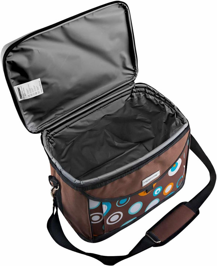 anndora Kühltasche 22 L Picknick Kühlbox 35 x 24 x 27 cm - Farbauswahl Braun, Braun