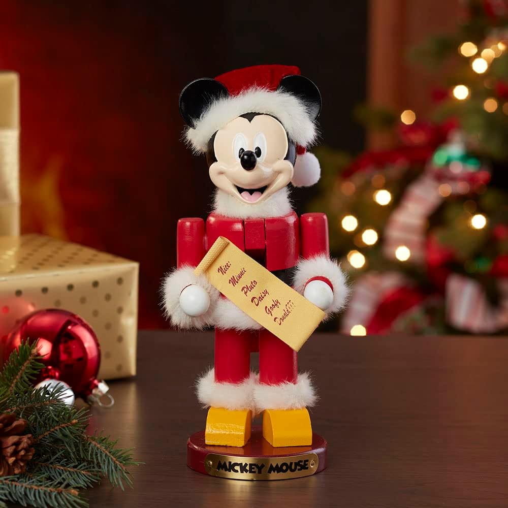 Kurt Adler 10-Inch Santa Mickey Mouse Nutcracker Nussknacker, Mehrfarbig, Tall