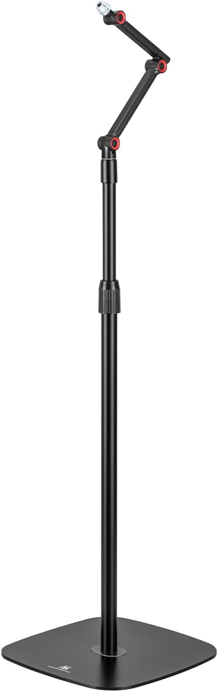 Maclean MC-337 Professioneller Mikrofonständer | Verstellbare Höhe von 626 bis 1694 mm | Maximale Be