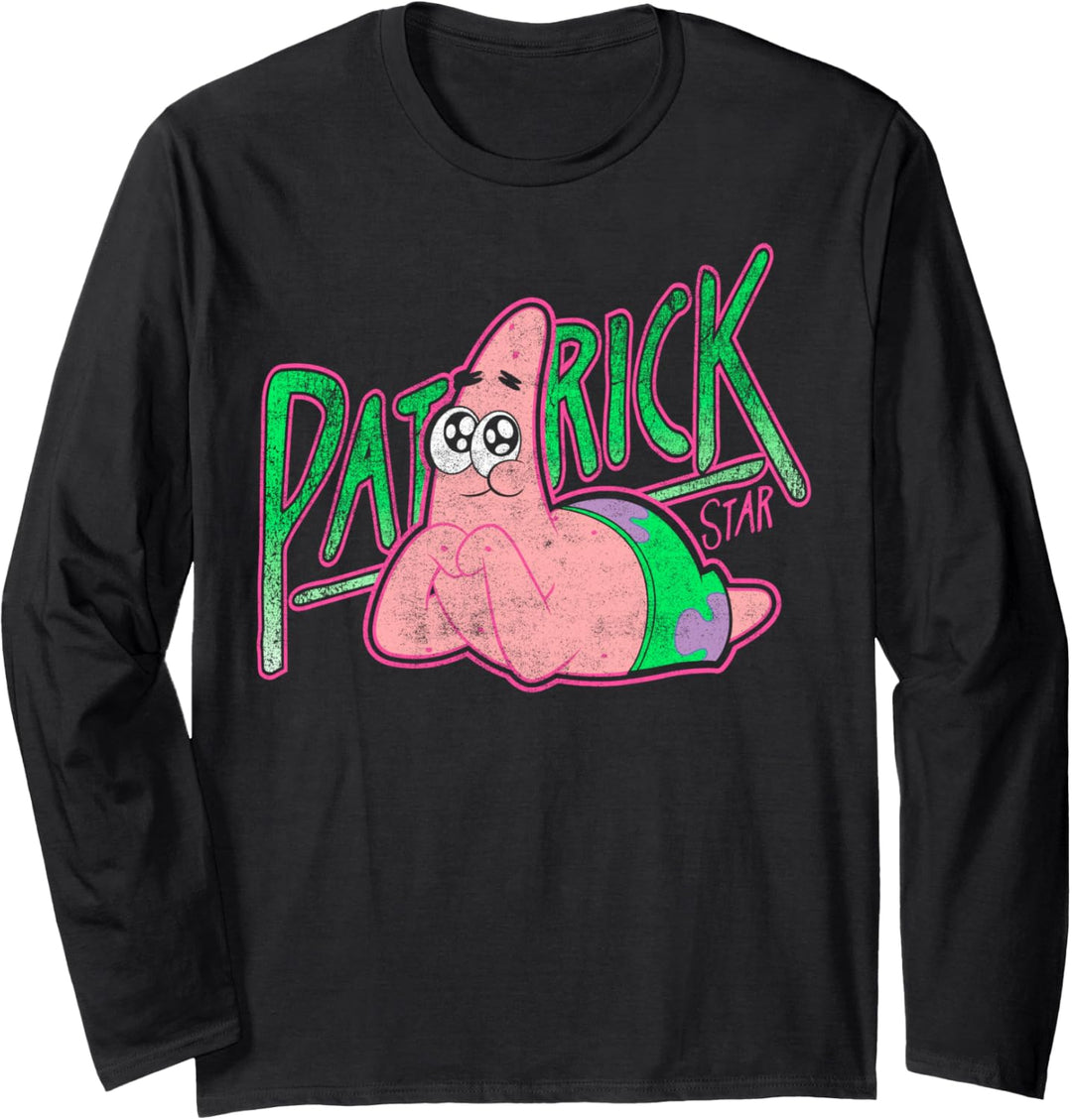 SpongeBob Schwammkopf Patrick Star Klassisches Süsses Lächeln Langarmshirt