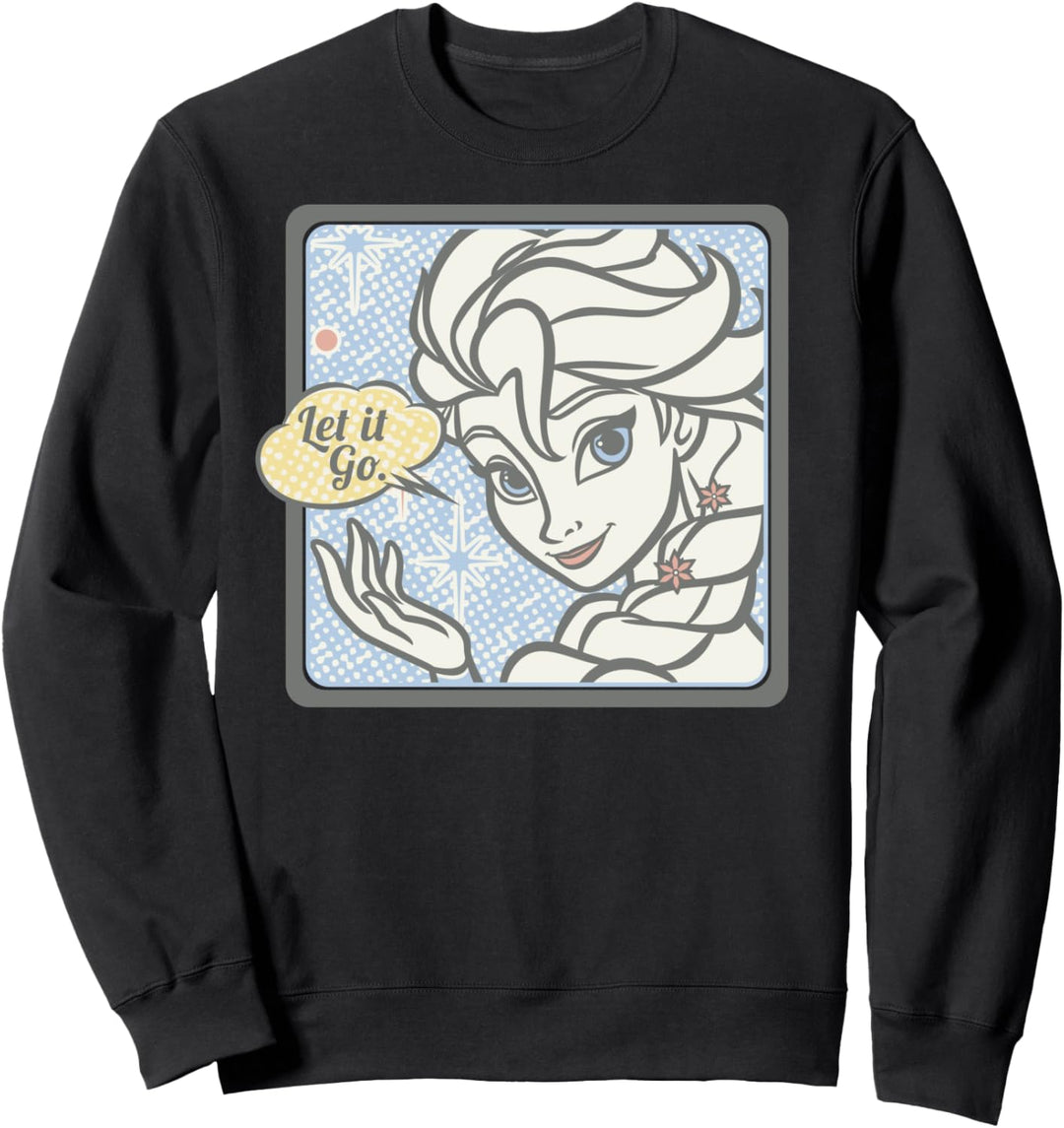 Disney Frozen Elsa Let It Go Comic Style Portrait Sweatshirt