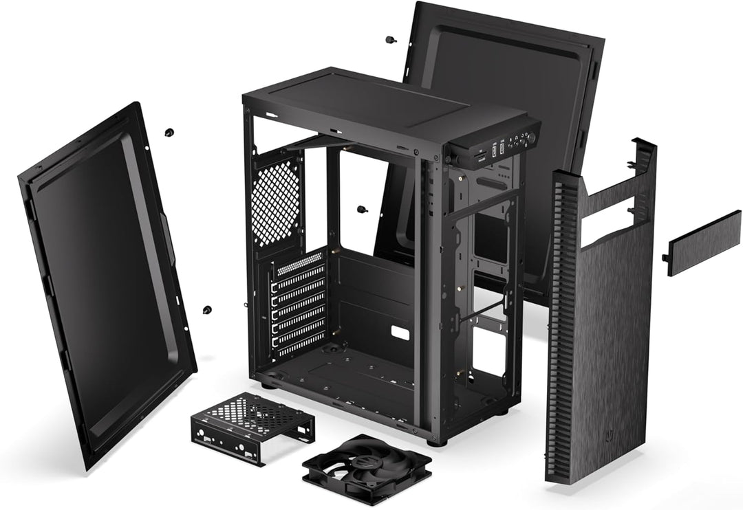 ENDORFY Armis 100 Solid, kleines ATX PC-Gehäuse, 120 mm Lüfter inklusive, bis zu 335 mm GPU, max. 16