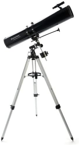 Celestron 21045 PowerSeeker 114EQ Spiegelteleskop - mit Zwei Okularen, Einer Barlow-Linse, höheneins