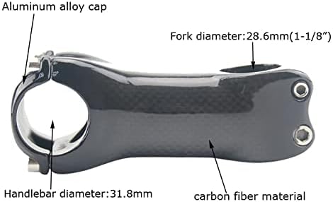 Alfa Pasca Fahrrad Vorbau Carbon Rennrad MTB Kein Logo +-6/17 Grad 3K Glänzend/Matt 31.8*70/80/90/10