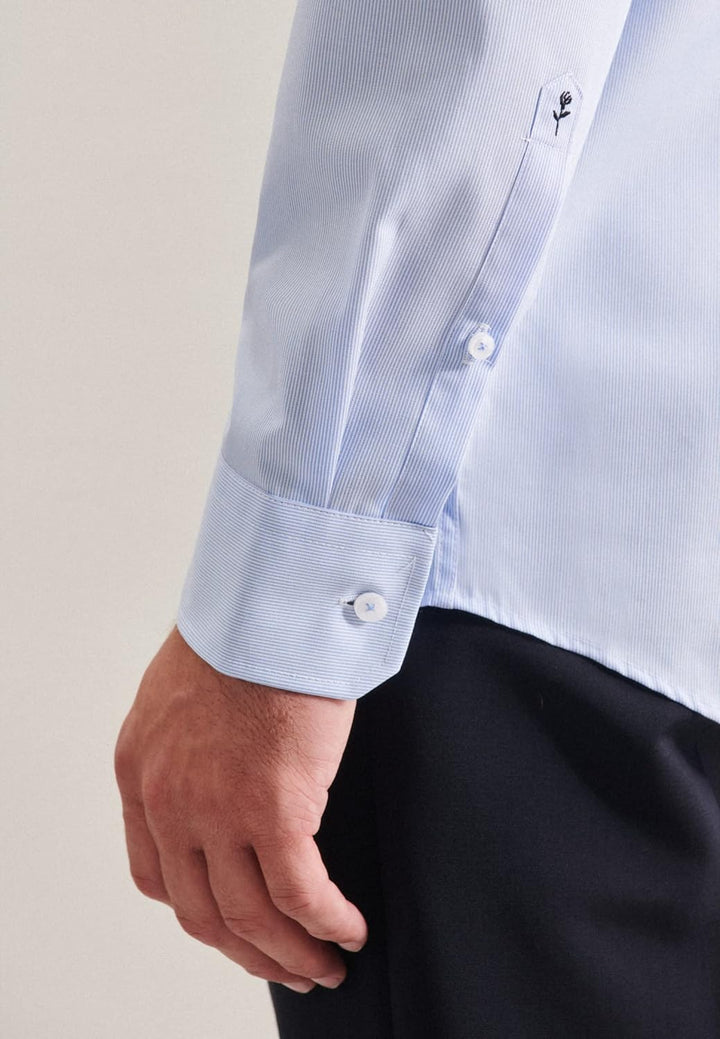 Seidensticker Herren Hemd 38 Hellblau, 38 Hellblau