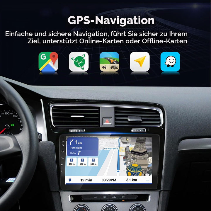 EZoneTronics Android 10 Autoradio Stereo für VW Golf 7 Golf VII 2012-2020 10,1 Zoll Touchscreen High