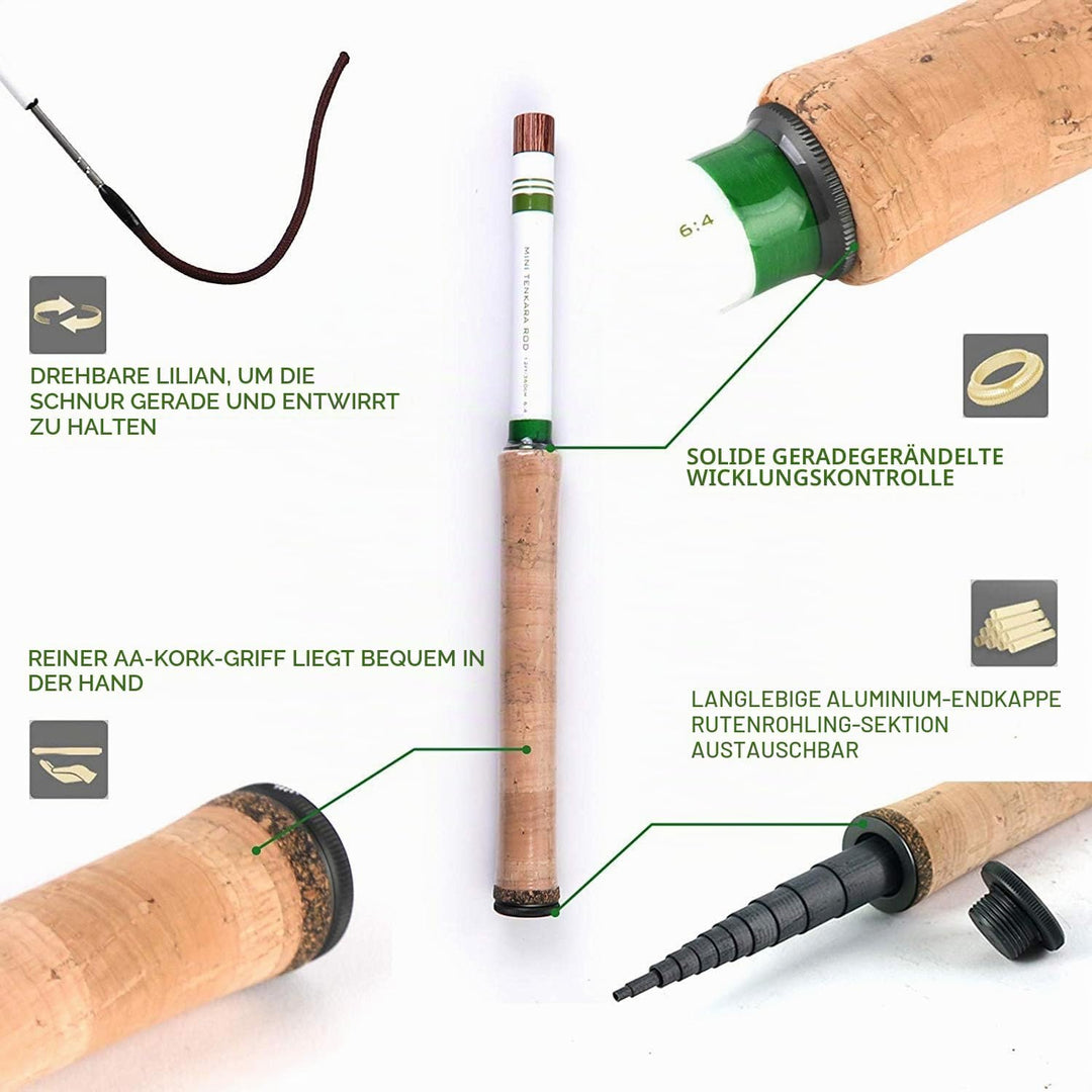 MAXIMUMCATCH Mini Tenkara Ruten 285/360CM Teleskopierbare Carbon Tenkara Rute 6:4/7:3Aktion 12FT