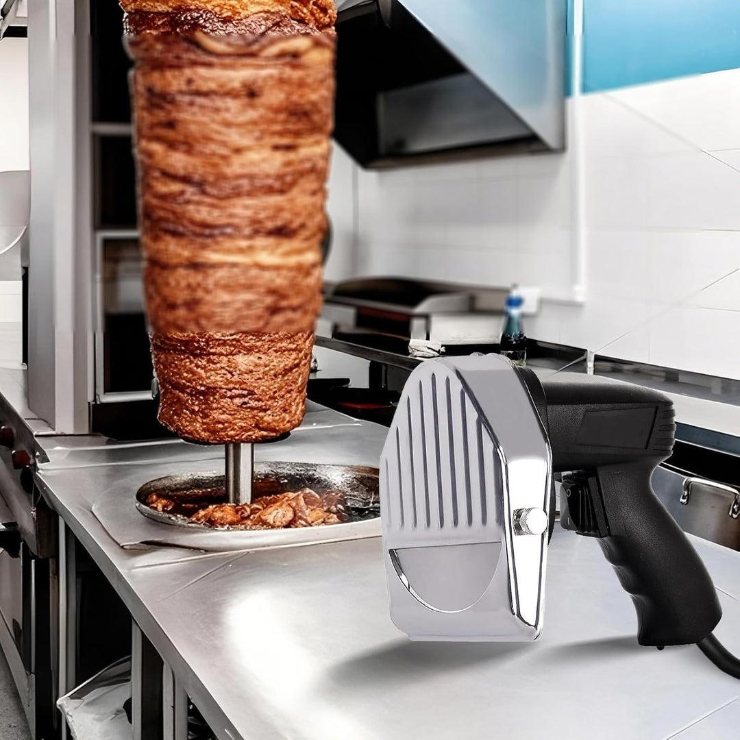 Qcwwy Elektrischer Kebab-Schneider, Elektrisches Schawarma-Döner-Kebab-Messer, Elektrisches Geschnit