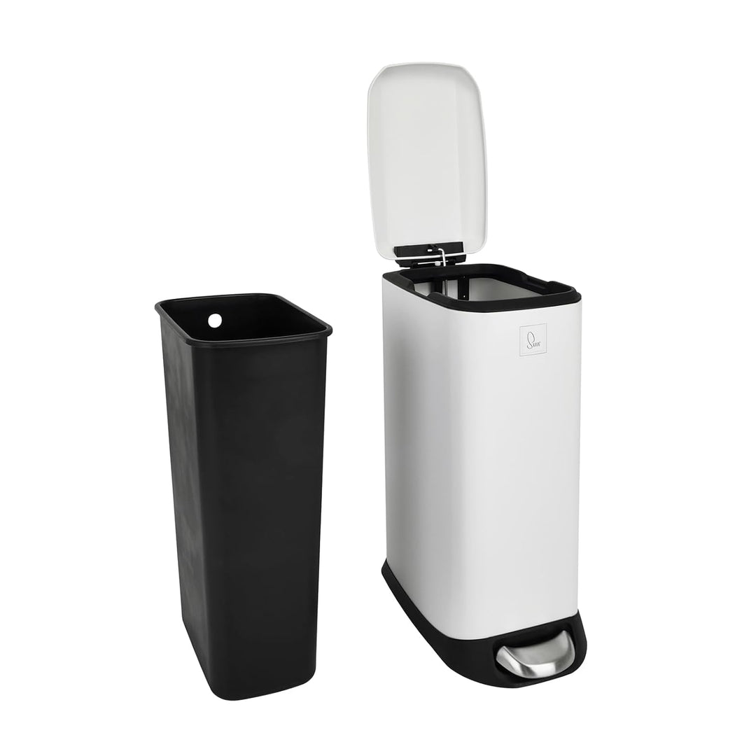 SVITA TS20 Mülleimer Treteimer Abfalleimer 20l inkl. Inneneimer Kunststoff Pedal Softclose-Deckel re