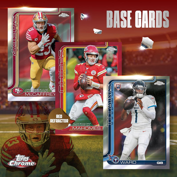 2025 Topps Chrome Football – werkseitig versiegelt – Value Box