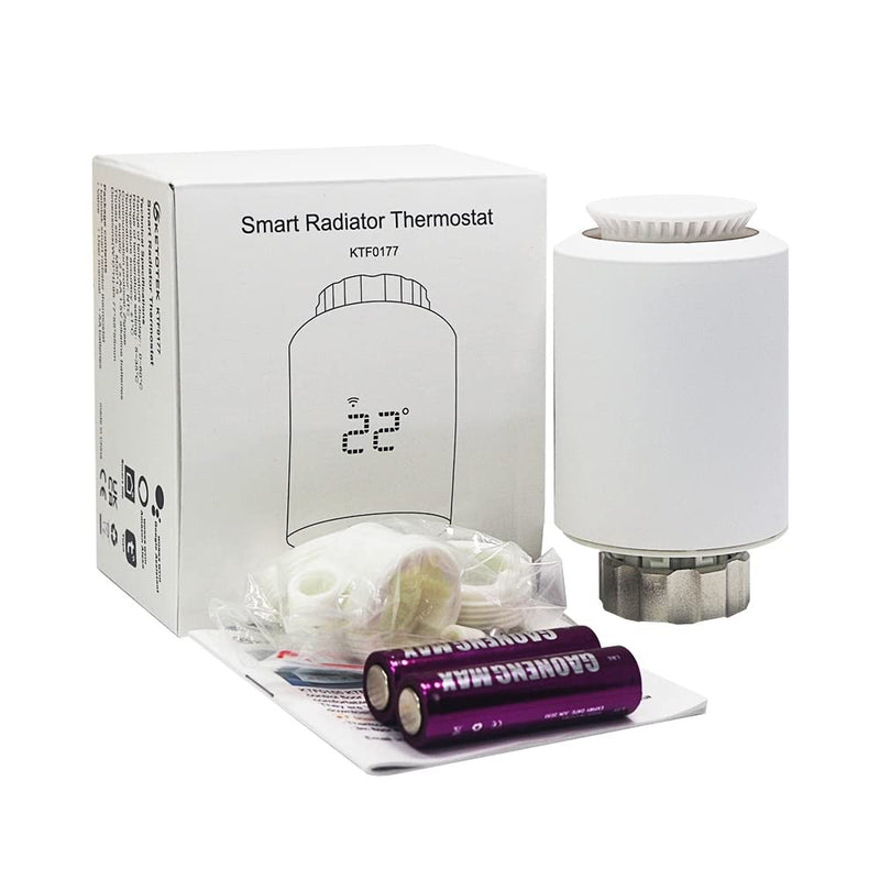 KETOTEK Smart Heizkörperthermostat Zigbee, Digitales Thermostat Heizung für Heizkörper Programmierba