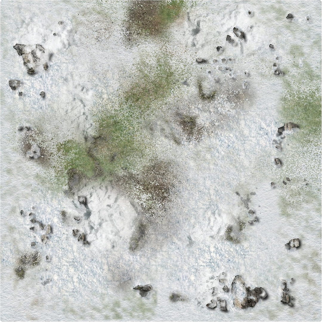 Battle Systems Terrain Winter Snowscape Game Mat 3x3 - Neopren-Spielmatte für Warhammer, D&D, Frostg