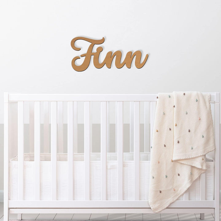 Namenslampe Holz Name Finn Schriftzug I Wandlampe Geschenk Kinder &amp; Erwachsene Wohnzimmer Kinderzimm