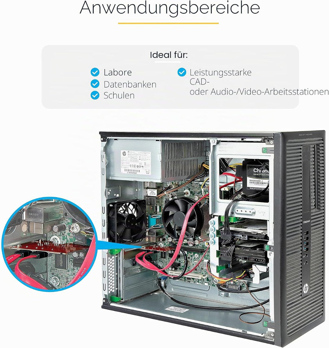 StarTech.com 2 Port PCIe SATA RAID Kontroller - PCIe SATA Hardware RAID Controller - PCIe Festplatte